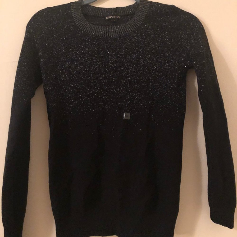Express Black Sparkle Sweater